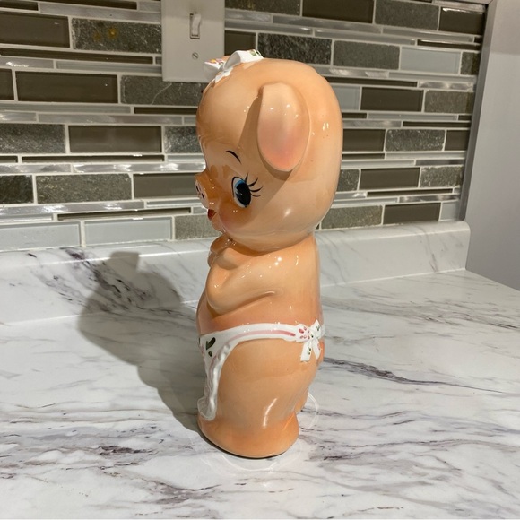 Vintage Pig Piggy bank kitschy cute coin bank - Picture 4 of 9